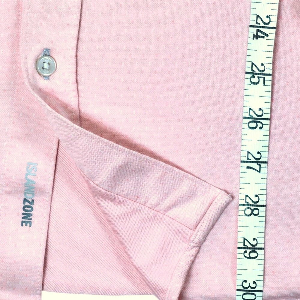 Tommy Bahama IslandZone San Lucio Stretch Pink Micro Dot Shirt XXL Men Long Slve - Picture 4 of 9
